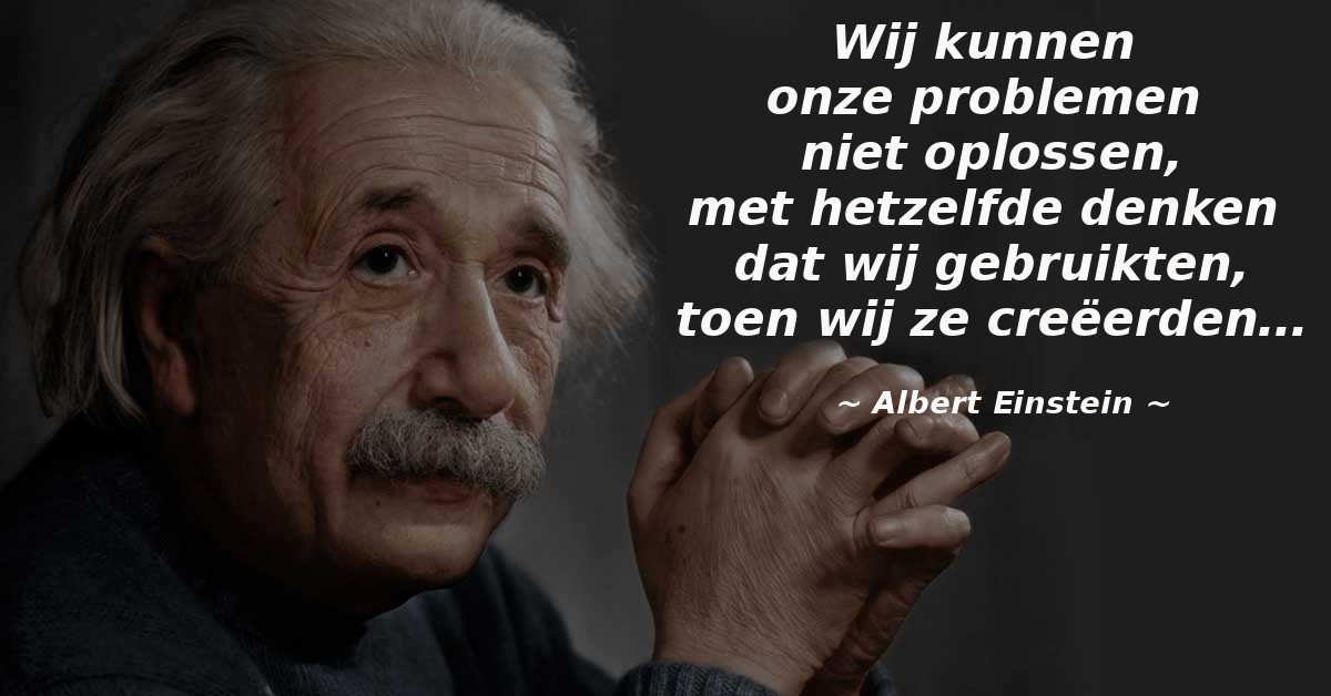 einstein over het oplossen van problemen
